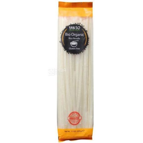 Yakso, Rice Noodle Bio, 220 г, Лапша рисовая Яксо, органическая