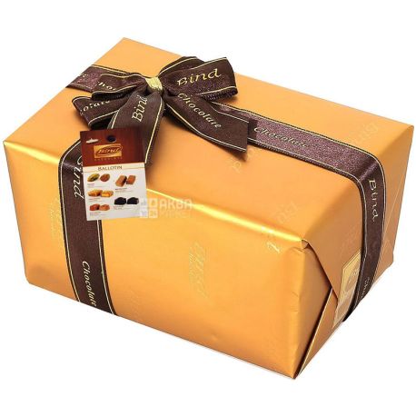 Bind Ballotin Collection, 110 г, Баінд, Цукерки шоколадні, в золотій коробці