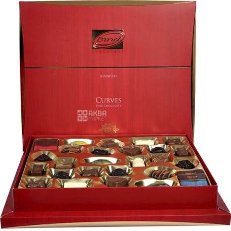 Bind Curves Fine Chocolate, 320 g, Baind, Chocolates, in red box