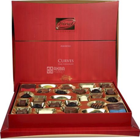 Bind Curves Fine Chocolate, 320 г, Баинд, Конфеты шоколадные, в красной коробке