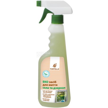 Tortilla, 450 ml, Glass and mirror cleaner, organic