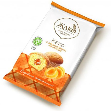 Жако, 240 г, Кексы с абрикосовой начинкой