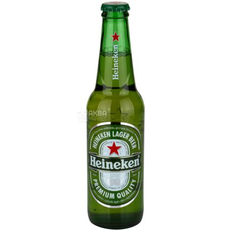 Heineken Premium Quality, 0.33 л, Хейнекен, Пиво світле, скло