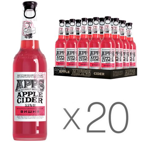 APPS, Cider Cherry, Pack of 20 * 0.5 L