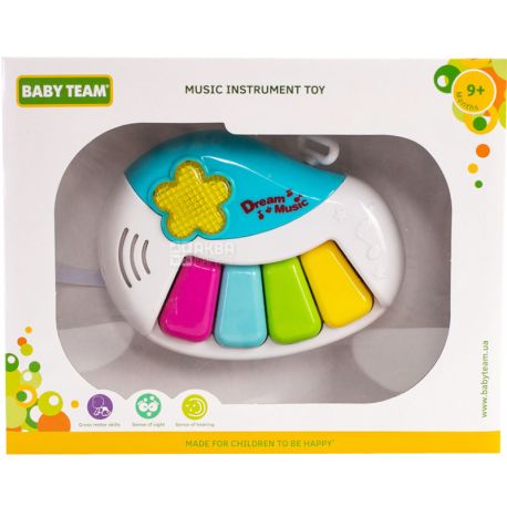 Baby Team, Музыкальная игрушка Пианино, для детей с 9 месяцев