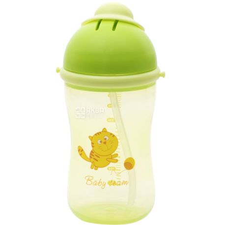 Baby Team, 380 ml, Drinking bowl with straw, for travel, from 10 months