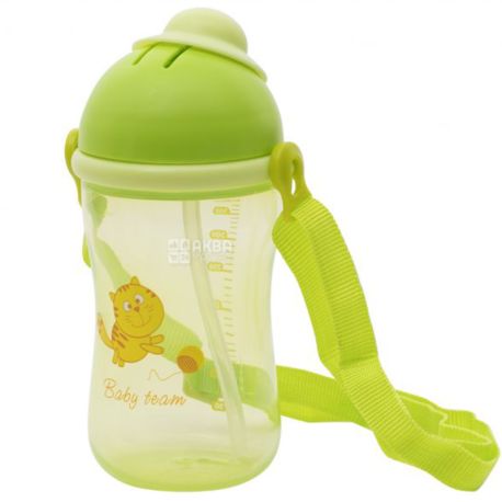 Baby Team, 380 ml, Drinking bowl with straw, for travel, from 10 months
