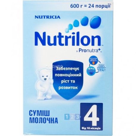 Nutrilon 4, 600 г, Молочная сухая смесь с 18 месяцев