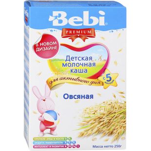 Bebi Premium, 250 г, Бебі Преміум, Молочна каша з 5 місяців, вівсяна