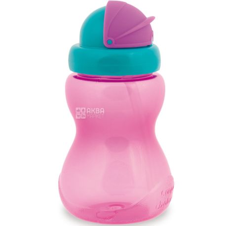 Canpol Babies, 270 ml, Sports drinker, with straw, pink