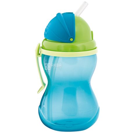 Canpol Babies, 270 ml, Sports drinker, with straw, blue