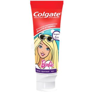 Colgate, Барби/Бэтмен, 75 мл, Зубная паста детская, защита от кариеса, с 6-ти лет