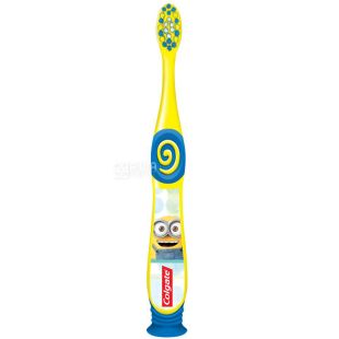 Colgate, 1 шт., Зубная щетка мягкая, Колгейт, Миньон, для детей с 2-х лет, желтая