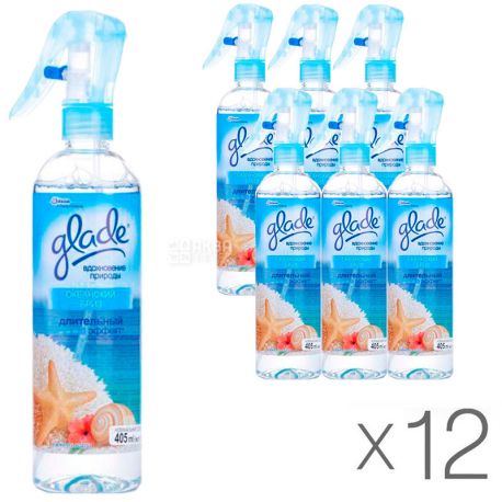 Glade, Океанский бриз, 405 мл, Упаковка 12 шт., Освежитель воздуха