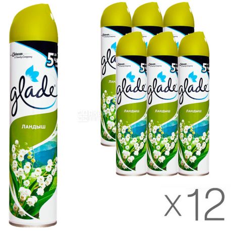 Glade, 300 мл, Ландыш, Упаковка 12 шт., Освежитель воздуха