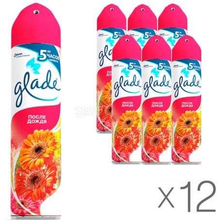 Glade, 300 мл, Упаковка 12 шт., После дождя, Освежитель воздуха