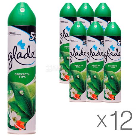 Glade, 300 мл, Упаковка 12 шт., Утренняя свежесть, Освежитель воздуха