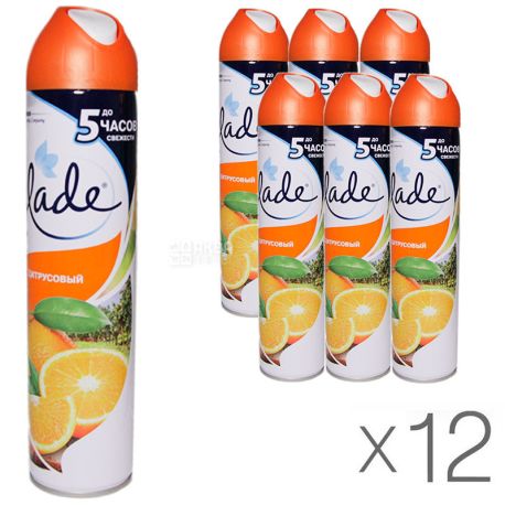 Glade, Цитрусовый, 300 мл, Упаковка 12 шт., Освежитель воздуха
