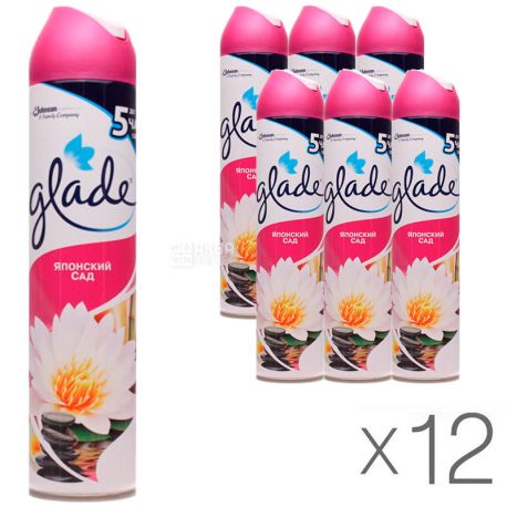 Glade, Японський сад, 300 мл, Упаковка 12 шт., Освіжувач повітря