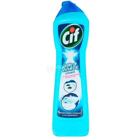 Cif, 500 ml, cleaning cream, With a whitening effect, Ultra White, PET
