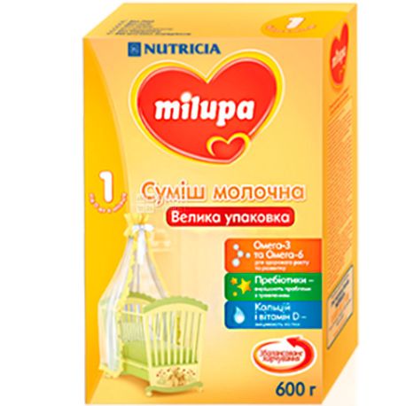 Milupa 1, 600 г, Милупа, Молочная сухая смесь с 0-6 месяцев