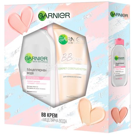 Garnier Skin Naturals, Подарунковий набір для жінок, ВВ крем 50 мл + Міні мицеллярная вода 125 мл