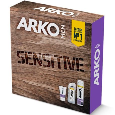 Arko Sensitive, Подарунковий набір для чоловіків 2в1, для чутливої шкіри