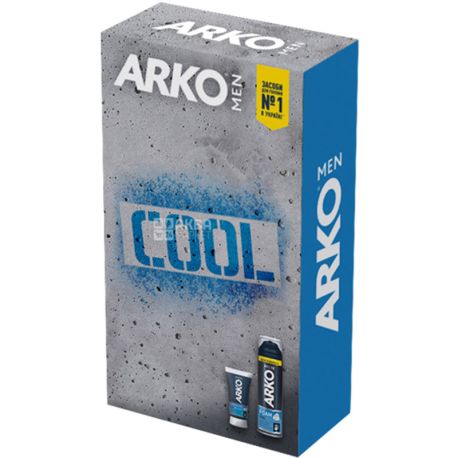 Arko Men Cool, Подарочный набор для мужчин, Пена для бритья 200 мл + Крем после бритья 50 мл