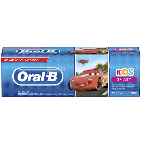 Oral-b Kids, 75 мл, Зубна паста дитяча, Захист від цукру, з 3-х років