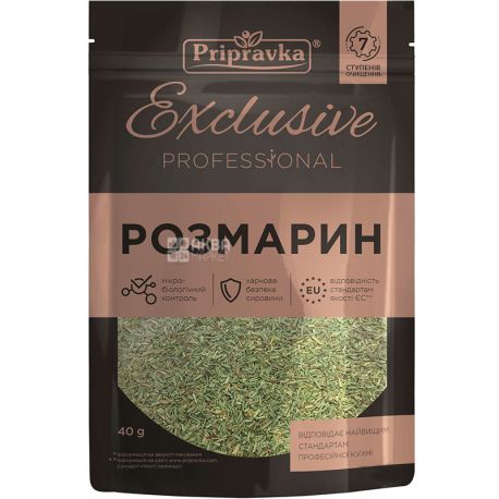 Приправка, Exclusive Professional, 40 г, Приправа, Розмарин сушений, натуральний