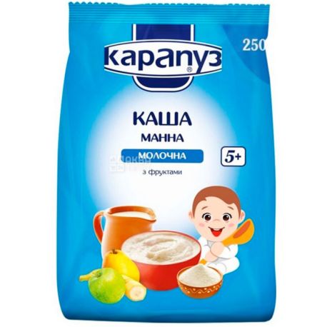 Peanut, 250 g, semolina Milk porridge, from 5 months, with fruit