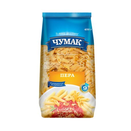 Чумак, 400 г, Макароны из твердых сортов пшеницы, Перья