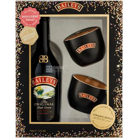 Baileys Original, 0.7 L, Baileys Liqueur, gift set