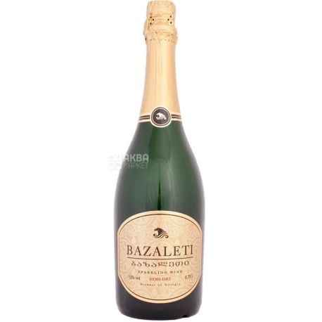 Bazaleti, Вино ігристе, біле, напівсолодке, 0,75 л