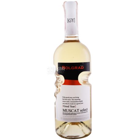 Bolgrad GY Muscat Select, Вино белое полусладкое, 0,75 л