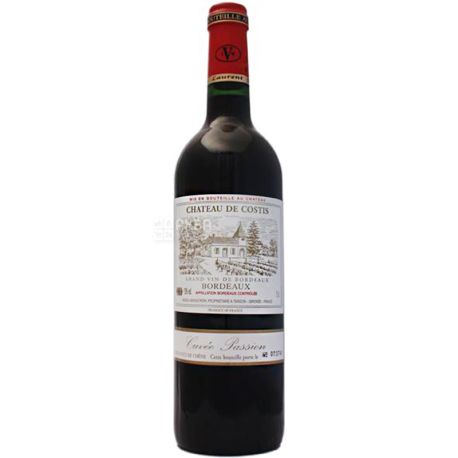 Chateau de Costis Bordeaux, Вино червоне сухе, 0,75 л