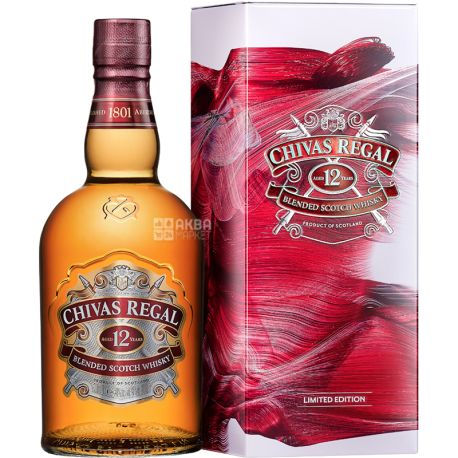 Chivas Regal, Whiskey, 12 years of aging 0.7 l, metal. Box