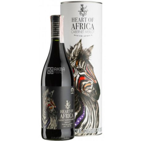 Heart Of Africa, Cabernet Merlot Tube, Вино красное сухое, 0,75 л