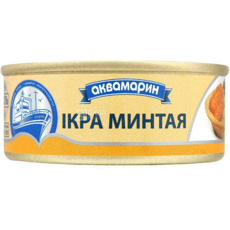 Аквамарин, 185 г, Икра минтая, консервированная, ж/б