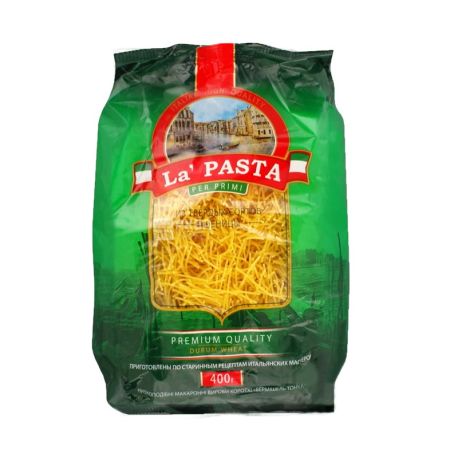 La Pasta, 400 г, Макарони Ла Паста, Вермішель тонка