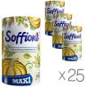 Soffione, Maxi, 1 рул., Упаковка 25 шт., Соффионе, Полотенца бумажные на гильзе, 2-х слойные, 300 м, 150 листов, 14х14 см