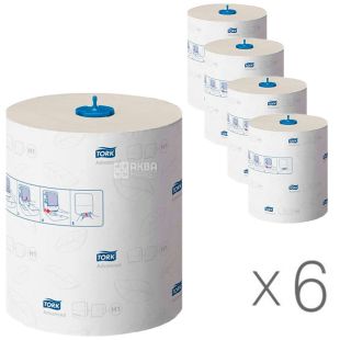 Tork  Advanced, Упаковка 6 шт. х 1 рул., Бумажные полотенца Торк для автоматических диспенсеров, без перфорации, 2-х слойные