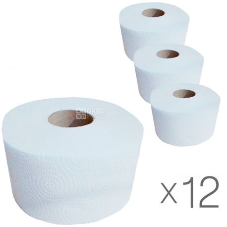 Fesko Jumbo, 1 roll, Pack of 12, Fesco, Jumbo toilet paper, 2 layers
