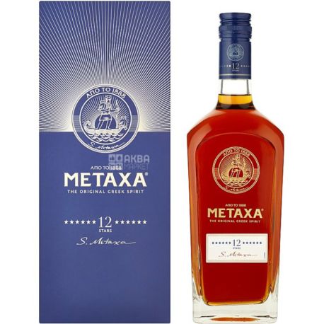 Metaxa, Бренді 12 зірок, 0,7 л, коробка