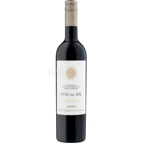 Uvas Del Sol Malbec, Вино красное, сухое, 0,75 л