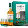 Glenlivet, Віскі, 12 років витримки, Подарунковий набір + 2 склянки, 0,75 л
