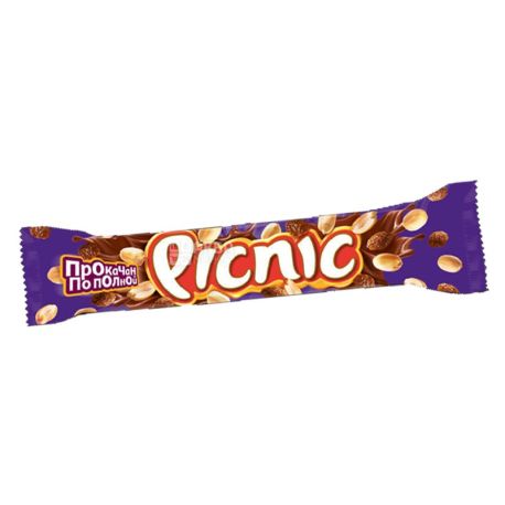 Picnic, 48,4 г, батончик, шоколадный с арахисом