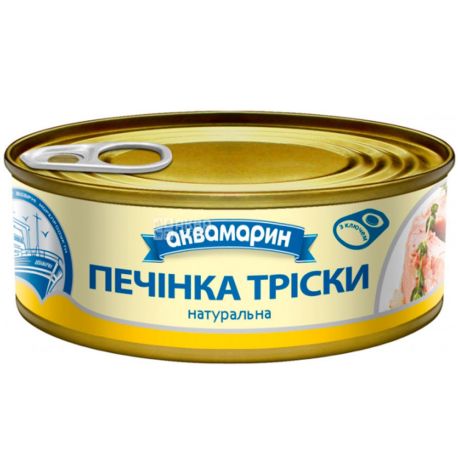 Aquamarine, 185 g, Natural cod liver