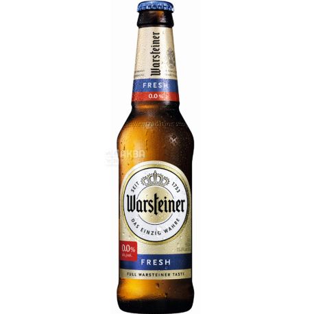 Warsteiner Fresh, 0,33 л, Варштайнер, Пиво безалкогольное, стекло
