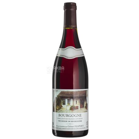 Bourgogne Gerard Raphet, Вино красное, сухое, 0,375 л